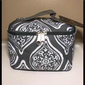 NGILmarquise print canvas makeup bag cosmetic case